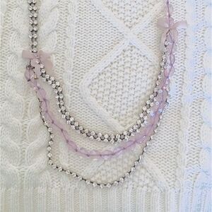 J. CREW Crystal Ribbon Necklace.